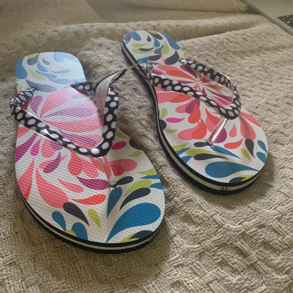 NWT Vera Bradley Colorful Flip Flops